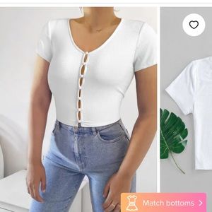 FREE W/ PURCHASE. White crop top